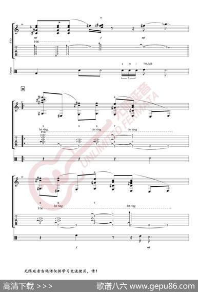 AlexandrMisko指弹吉他谱BillieJean（无限延音编配）