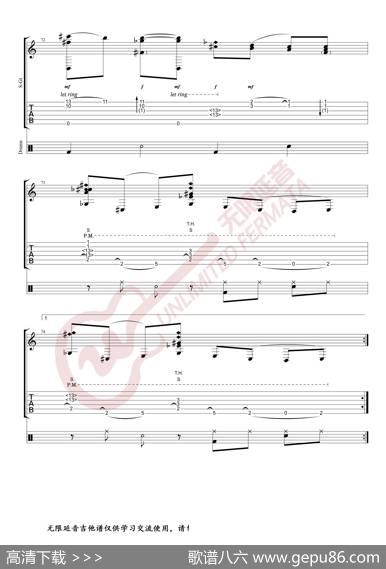 AlexandrMisko指弹吉他谱BillieJean（无限延音编配）