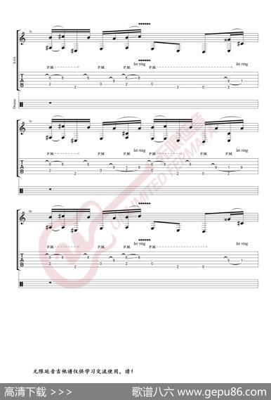 AlexandrMisko指弹吉他谱BillieJean（无限延音编配）
