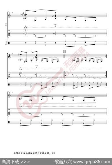 AlexandrMisko指弹吉他谱BillieJean（无限延音编配）
