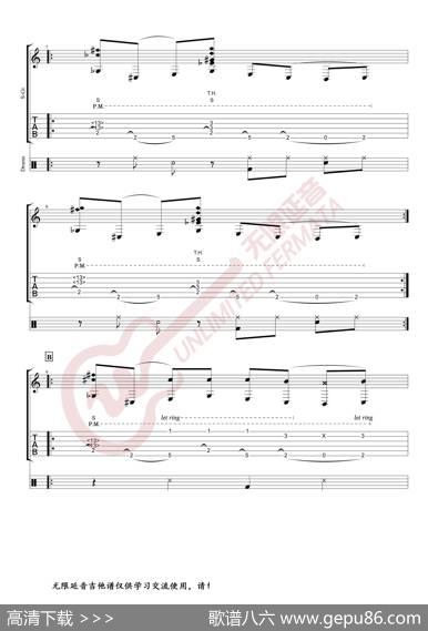 AlexandrMisko指弹吉他谱BillieJean（无限延音编配）