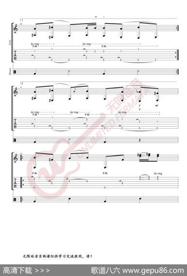 AlexandrMisko指弹吉他谱BillieJean（无限延音编配）