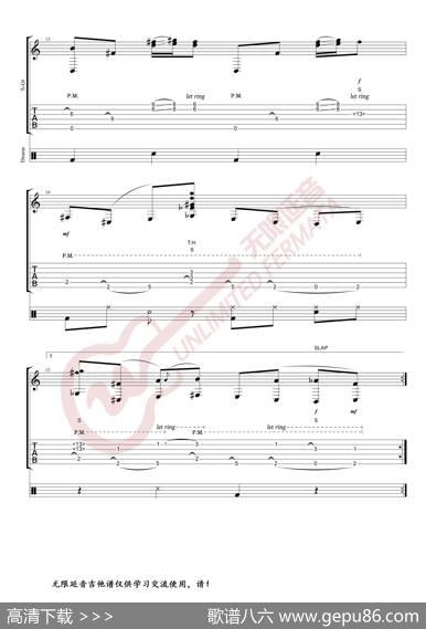 AlexandrMisko指弹吉他谱BillieJean（无限延音编配）