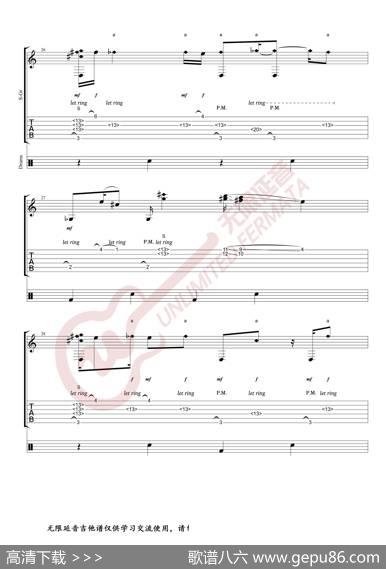 AlexandrMisko指弹吉他谱BillieJean（无限延音编配）