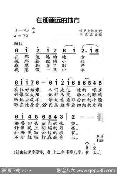 在那遥远的地方（老人适用） - 王洛宾|王洛宾