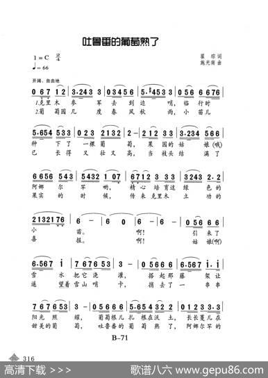 吐鲁蕃的葡萄熟了（老人适用） - 瞿琮|施光南