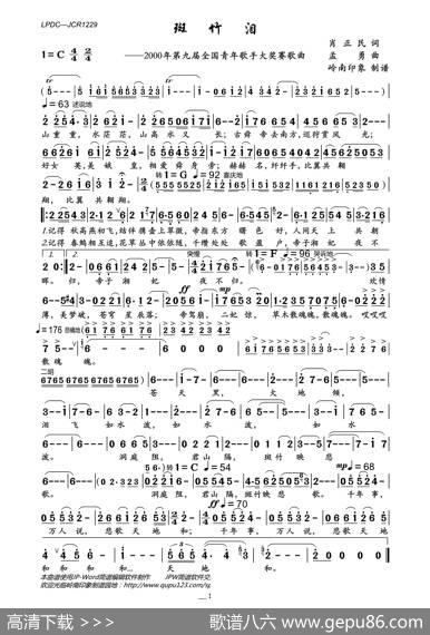 斑竹泪（2000年第九届全国青年歌手大奖赛歌曲） - 肖正民|孟勇