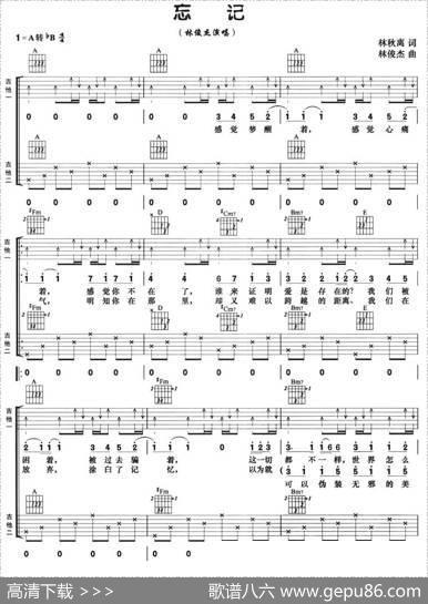 忘记（林秋离词林俊杰曲、双吉他） - 林秋离|林俊杰
