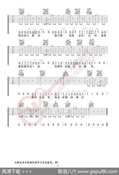 张震岳小宇吉他谱C调指法（无限延音编配） - 张震岳|张震岳