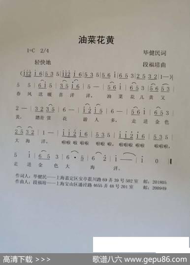 油菜花黄 - 毕健民|段福培