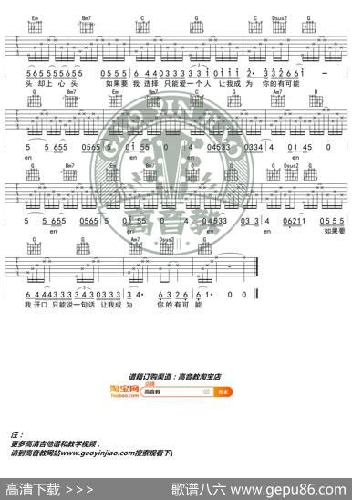 《有可能的夜晚》吉他谱猴哥吉他弹唱教学G调精华版曾轶可高音教