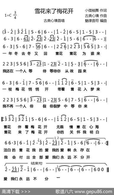 雪花来了梅花开 - 小微(袖舞)|古典心境