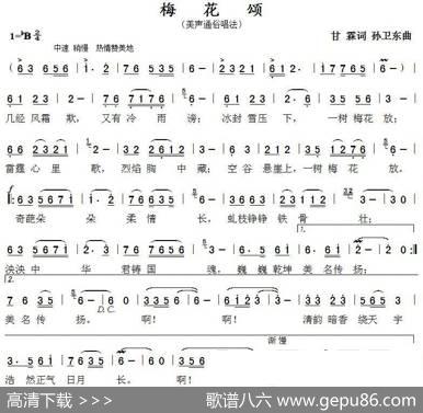 梅花颂（甘霖词孙卫东曲） - 甘霖|孙卫东