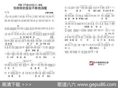 评剧《不准出生的人》你胖胖的面容
