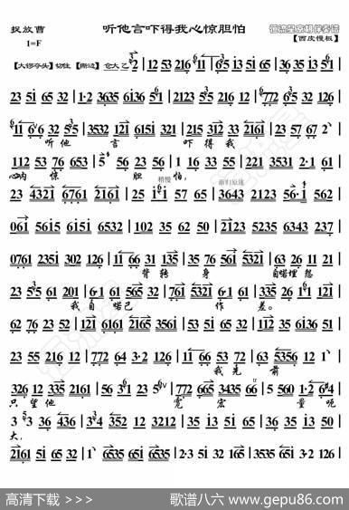 捉放曹·听他言吓得我心境但怕（京胡伴奏谱） - 暂无|恒流星制谱