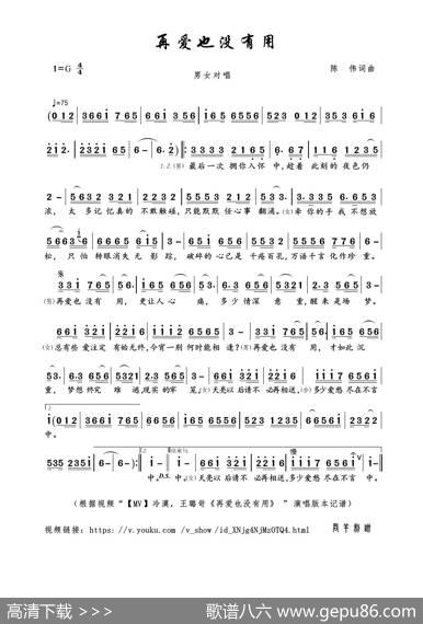 再爱也没有用（陈伟词曲） - 陈伟|陈伟