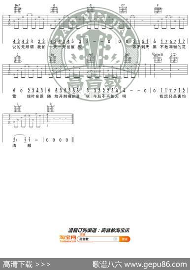 《她说》吉他谱C调入门版林俊杰高音教编配猴哥吉他教学