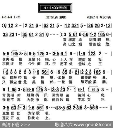 心中的雪莲 - 花仙子|阿汝汗