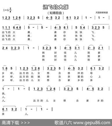 远飞的大雁（知青歌曲）