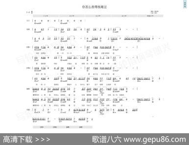 你怎么舍得我难过（简和谱） - 黄品源|黄品源
