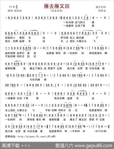 雁去雁又回 - 潘月剑|玛希