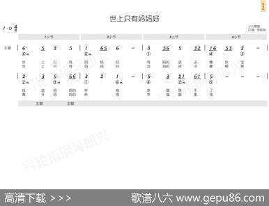 世上只有妈妈好（简和谱） - 李隽青&蔡振南|刘宏远&林国雄