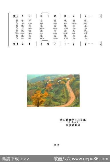 瞧那边有人下了山岗Воткто—тосгорочкиспустился（中俄简谱） - 俄罗斯民歌