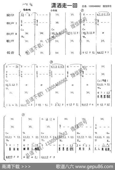 潇洒走一回（乐队总谱）