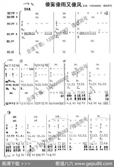 像雾像雨又像风（乐队总谱）