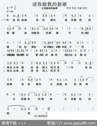 请你做我的新娘（让我做你的新郎） - 张宏|张宏