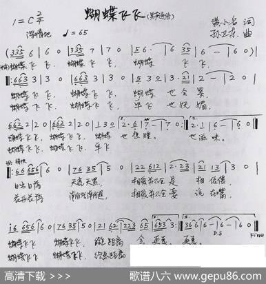 蝴蝶飞飞（黄小名词孙卫东曲） - 黄小名|孙卫东