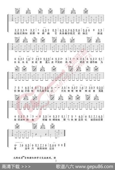 琴师要不要买菜吉他谱（无限延音编配）