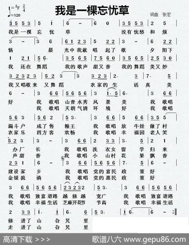 我是一棵忘忧草 - 张宏|张宏
