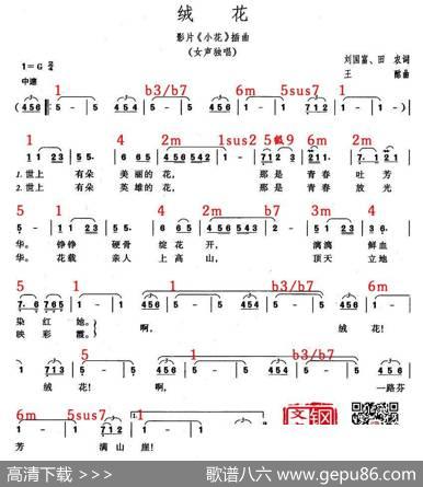 绒花（和声功能谱1000-104） - 刘国富|田农|王酩