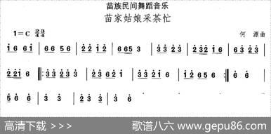 中国民族民间舞曲选（十二)苗族舞蹈：苗家姑娘采茶）