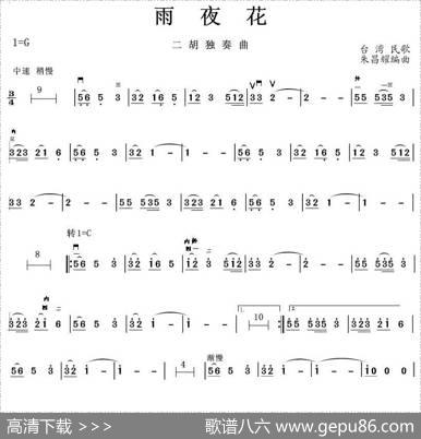 夜雨花