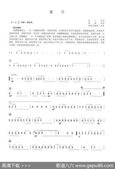 懂你（笛子演奏提示版）