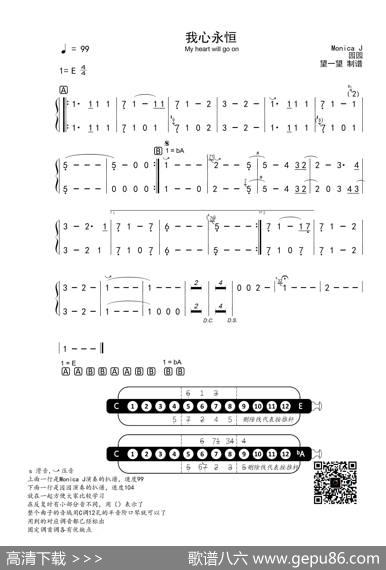 我心永恒口琴版（Myheartwillgoon）