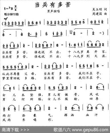 当兵有多苦（吴玉明词周建国曲） - 吴玉明|周建国