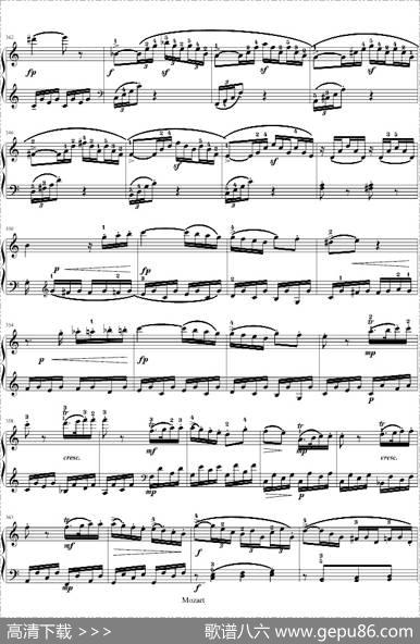 莫扎特C大调第十钢琴奏鸣曲