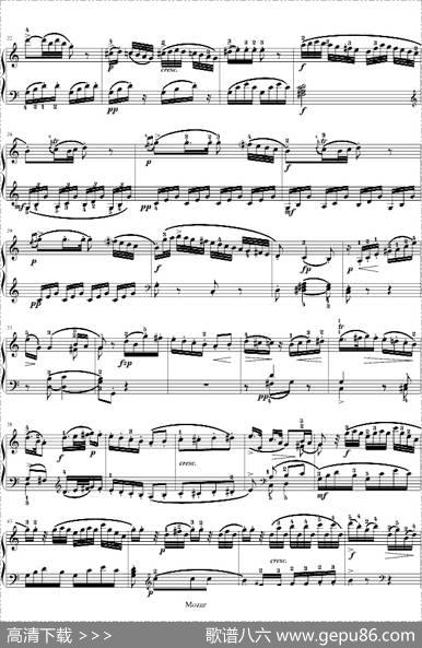 莫扎特C大调第十钢琴奏鸣曲