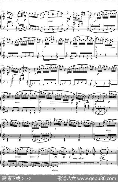 莫扎特C大调第十钢琴奏鸣曲