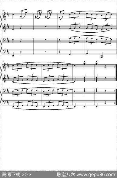 D大调四手联弹钢琴奏鸣曲第三乐章