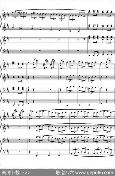 D大调四手联弹钢琴奏鸣曲第三乐章