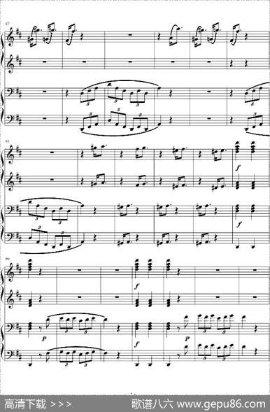 D大调四手联弹钢琴奏鸣曲第三乐章