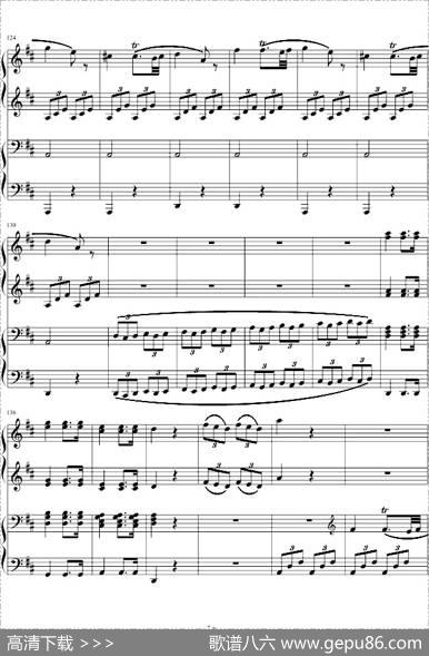 D大调四手联弹钢琴奏鸣曲第三乐章