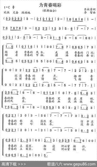 为青春喝采（又名：为新世纪喝彩[歌舞组合]） - 吕永清|李智
