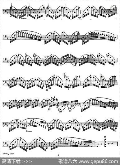 A.Piatti12CapriceOp.25（皮阿蒂12首大提琴随想曲)第五）