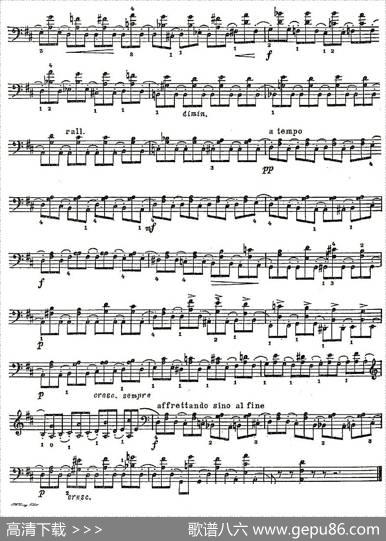 A.Piatti12CapriceOp.25（皮阿蒂12首大提琴随想曲)第九）