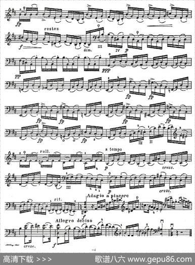 A.Piatti12CapriceOp.25（皮阿蒂12首大提琴随想曲)第十）